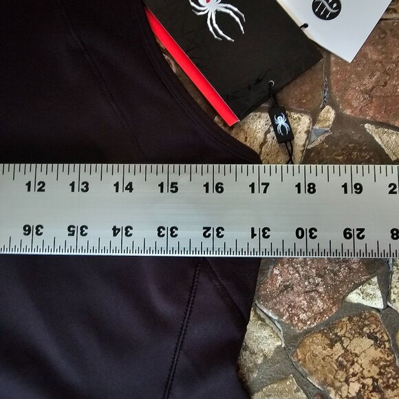 Spyder Active Black Racerback Tank Top Moisture-Wicking 4-Way Stretch Fabric Med - Picture 10 of 11